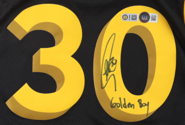 Warriors Signed Jersey Stephen Curry 'Golden Boy' - Image 2