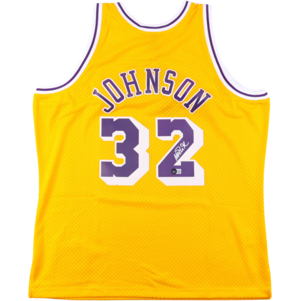 Magic Johnson Lakers Mitchell & Ness signed jersey