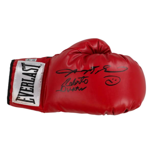 Sugar Ray Leonard & Roberto "Manos de piedra" Durán signed glose