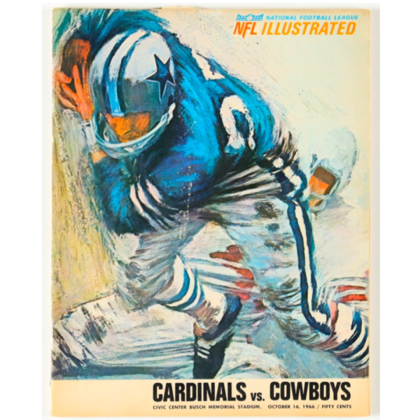 1966 Cardinals vs Cowboys Busch Stadium program