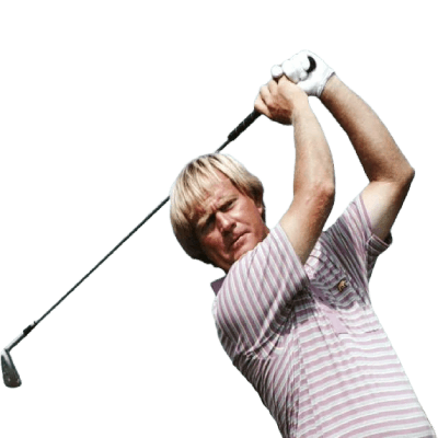 Jack Nicklaus haciendo un swing.