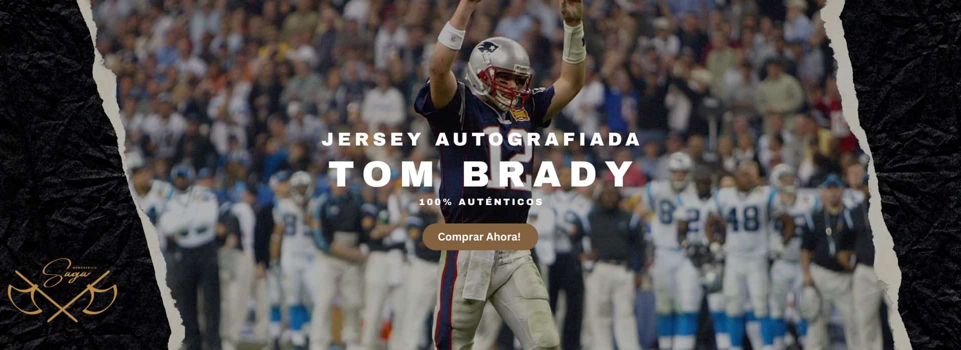 Jersey Autografiada Tom Brady Saga Memorabilia NFL