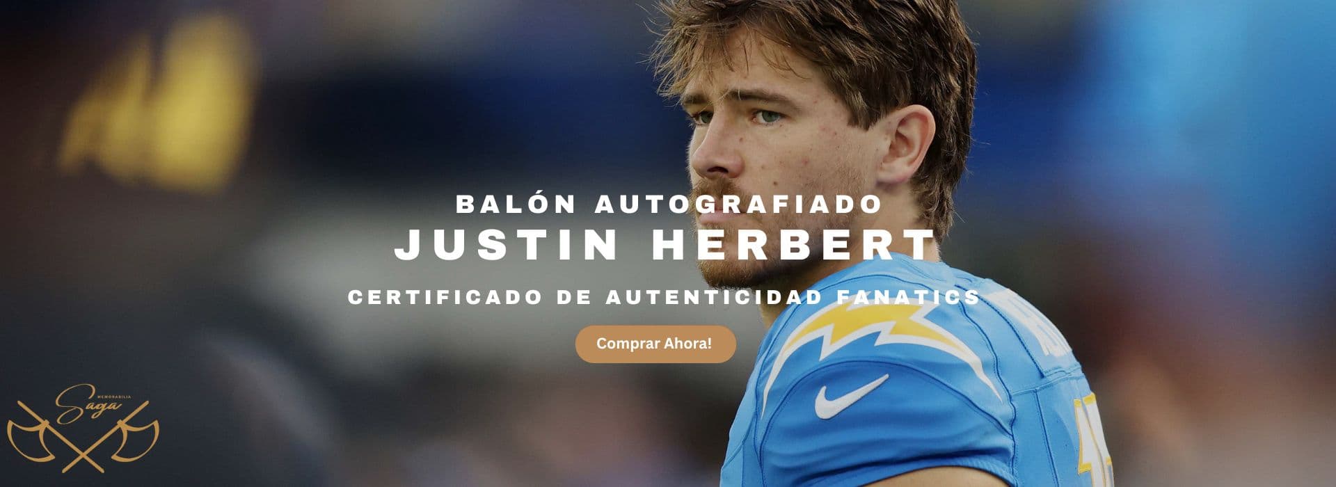 Banner Balón Autografiado por Justin Herbert