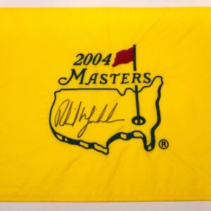 Bandera Autografiada por Phil Mickelson Augusta 2004